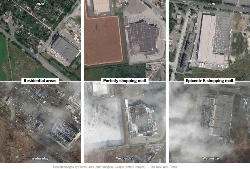 Imágenes satelitales de la invasión a Ucrania - The New York Times