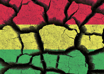 Bandera boliviana en pedazos