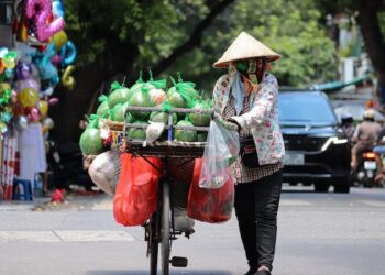 Venta de mercancias en la calle