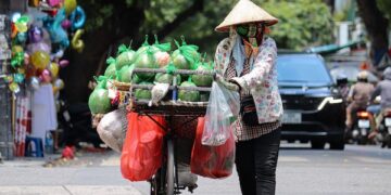Venta de mercancias en la calle