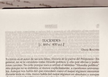 "Tucídides" de David Bolotin en Historia de la filosofía política de Leo Strauss y Joseph Cropsey