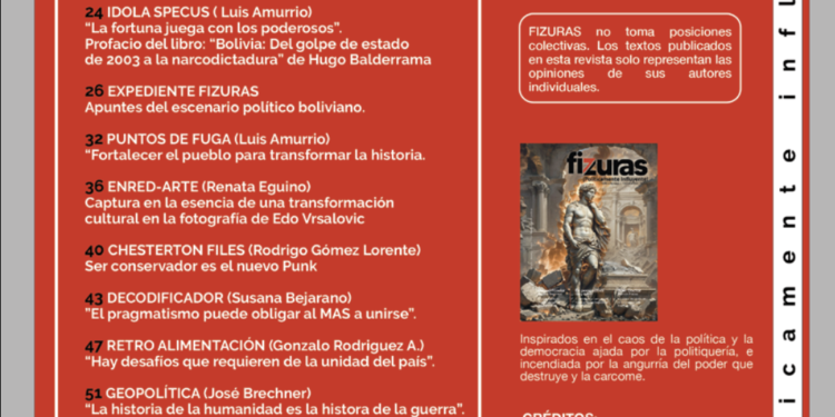 Índice de la 3ra edición - Revista Fizuras