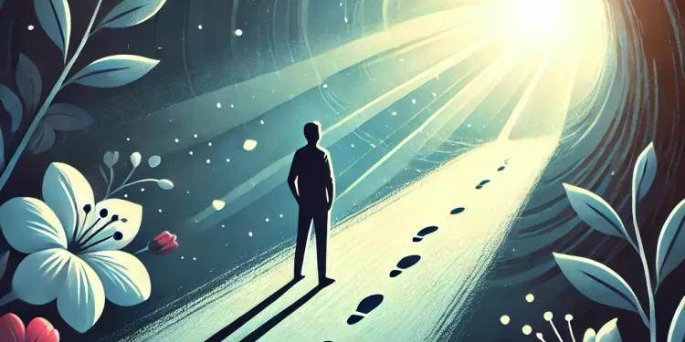 Un individuo de pie al borde de un túnel oscuro con luz brillante al final | Revista Fizuras